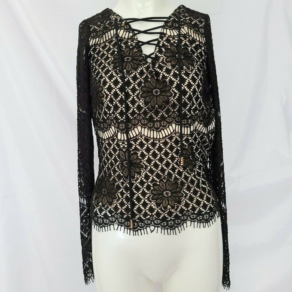 Soieblu Black Lace Whimsigoth Gothic Side Zip Y2K Coquette Grunge Small
